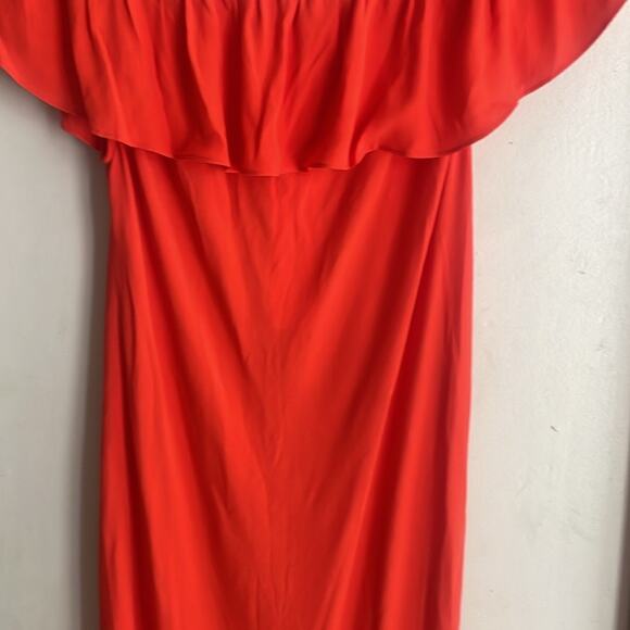 Veronica Beard Oleta Ruffled Off-the-Shoulder Dress Red - Picture 10 of 16